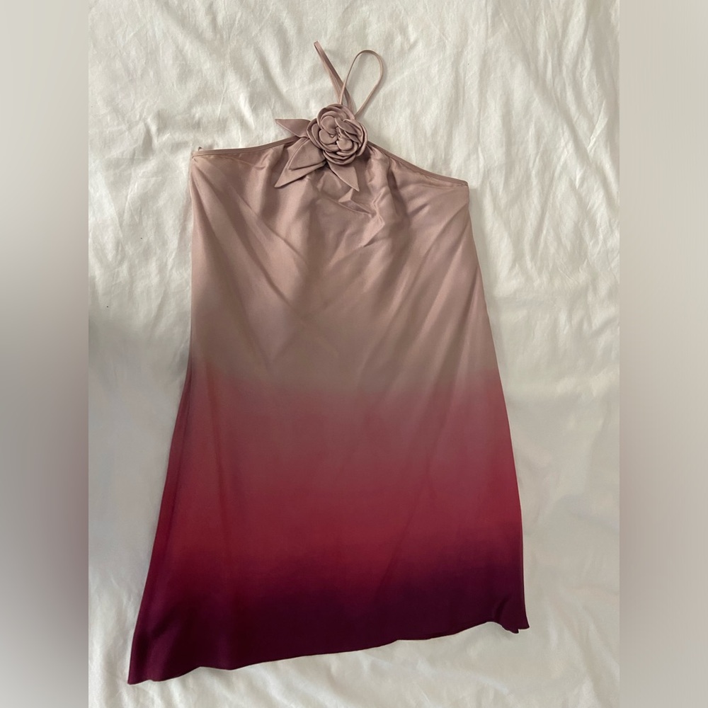 Aidan Mattox Silk Ombré Dress